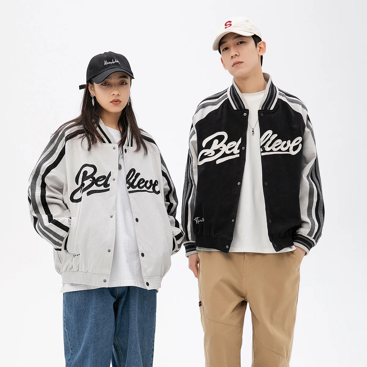 

KB 2021 Cargo Jackets Streetwear Hip Hop Buckles Embroidered letter Baseball Jacket Coats Mens Fashion Harajuku Tops Outwear