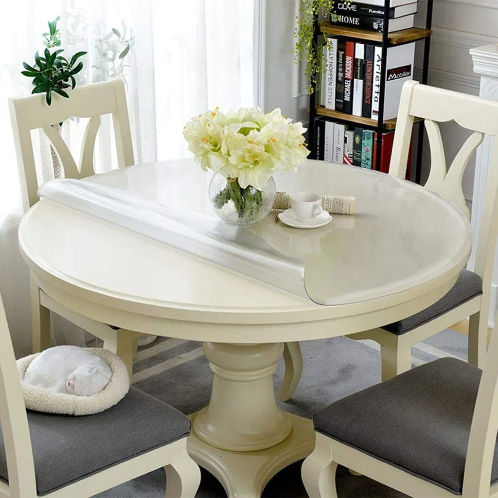 Водонепроницаемый ПВХ Протектор скатерть стол скатерти 60X60cm прозрачный коврик