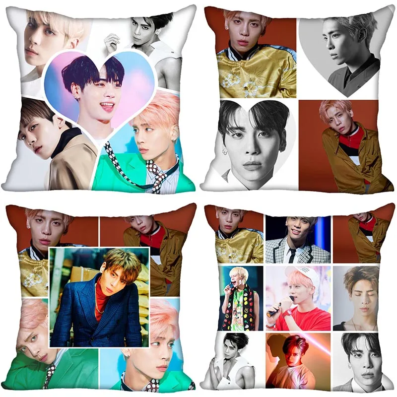 

Nice SHINee Jonghyun Kpop Чехол-Подушка для дома декоративный чехол на подушки Невидимый Чехол-Подушка на молнии s 40x40,45x45 см