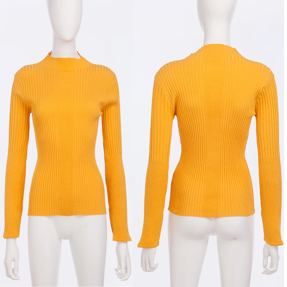 Свитер женский зимний с воротником-хомутом и длинным рукавом | Женская одежда