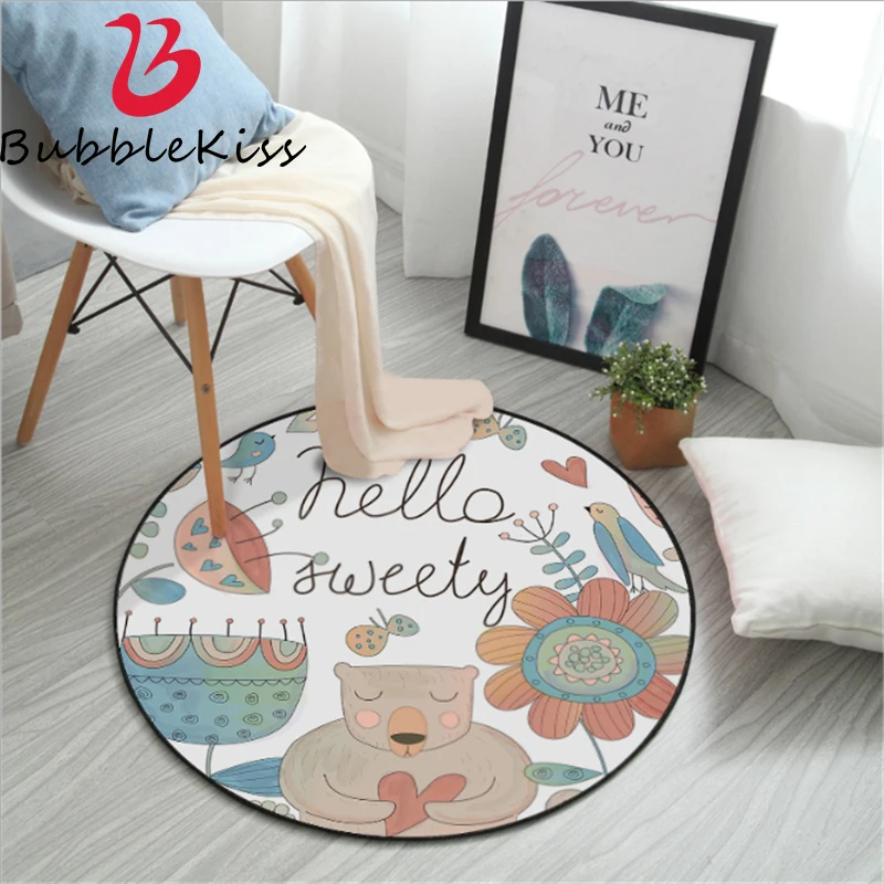 Круглый ковер Bubble Kiss Нескользящие Коврики для современной гостиной в
