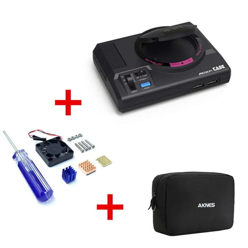Retroflag MEGAPi чехол/игровой контроллер функциональная кнопка для Raspberry Pi 3 B Plus(3B+)/3B/2B - Цвет: Case with1 bag