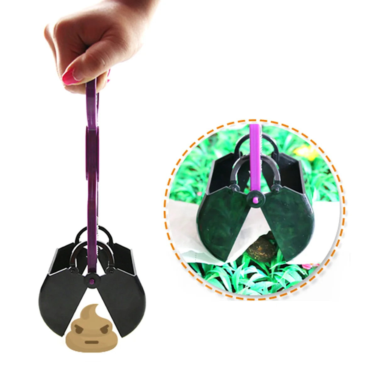 Pet Pooper Scooper длинный захват ручки совок для уборки собачьих экскрементов очистка