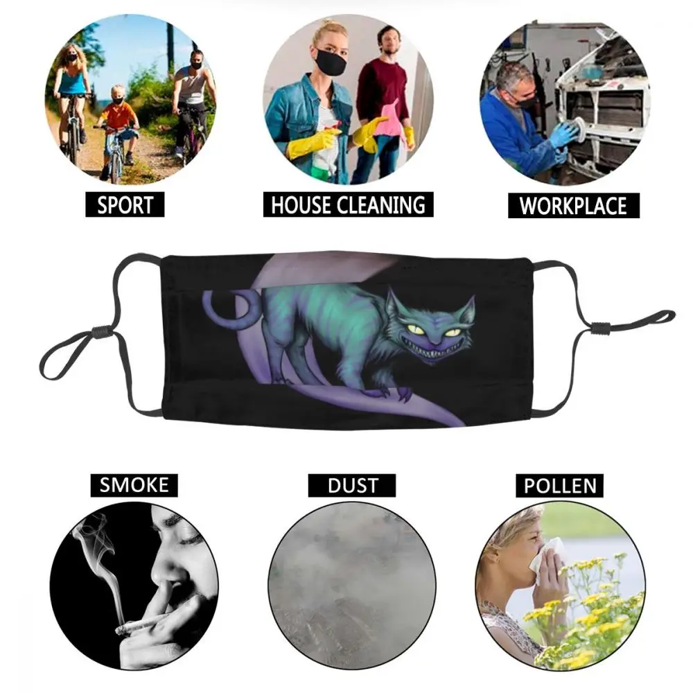

Funny Anime Cheshire Cat Mask Anti Dust Washable Face Mask Protection Cover Men Respirator Mouth-Muffle