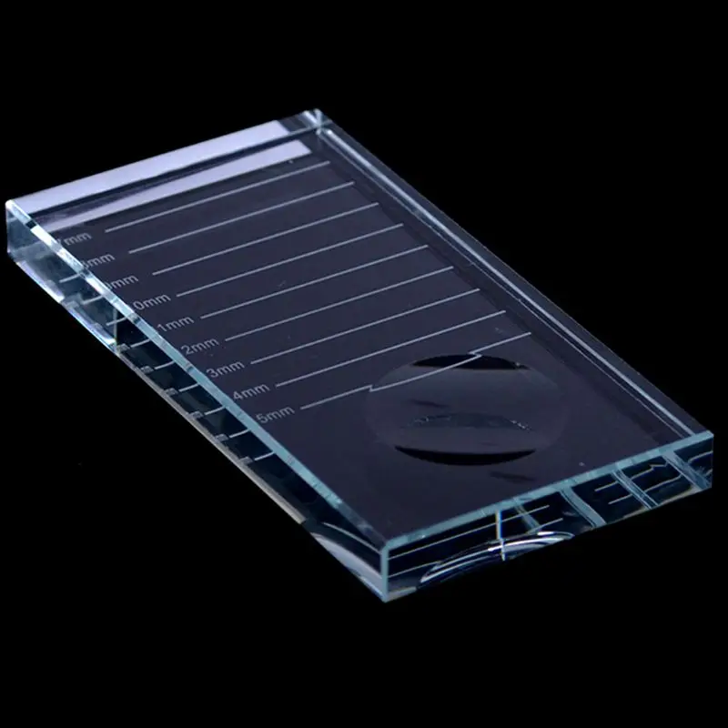 2 в 1 стеклянный поддон для накладных ресниц прозрачный наращивания