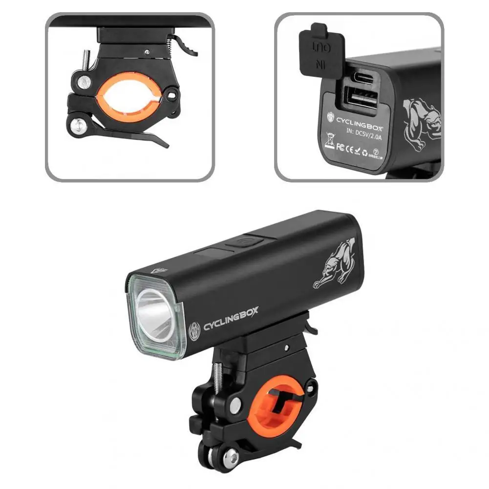 

Front Light USB Charging 6 Modes Bike Headlights Power Bank Function Bike Front Light for Bicycle Bike Headlights