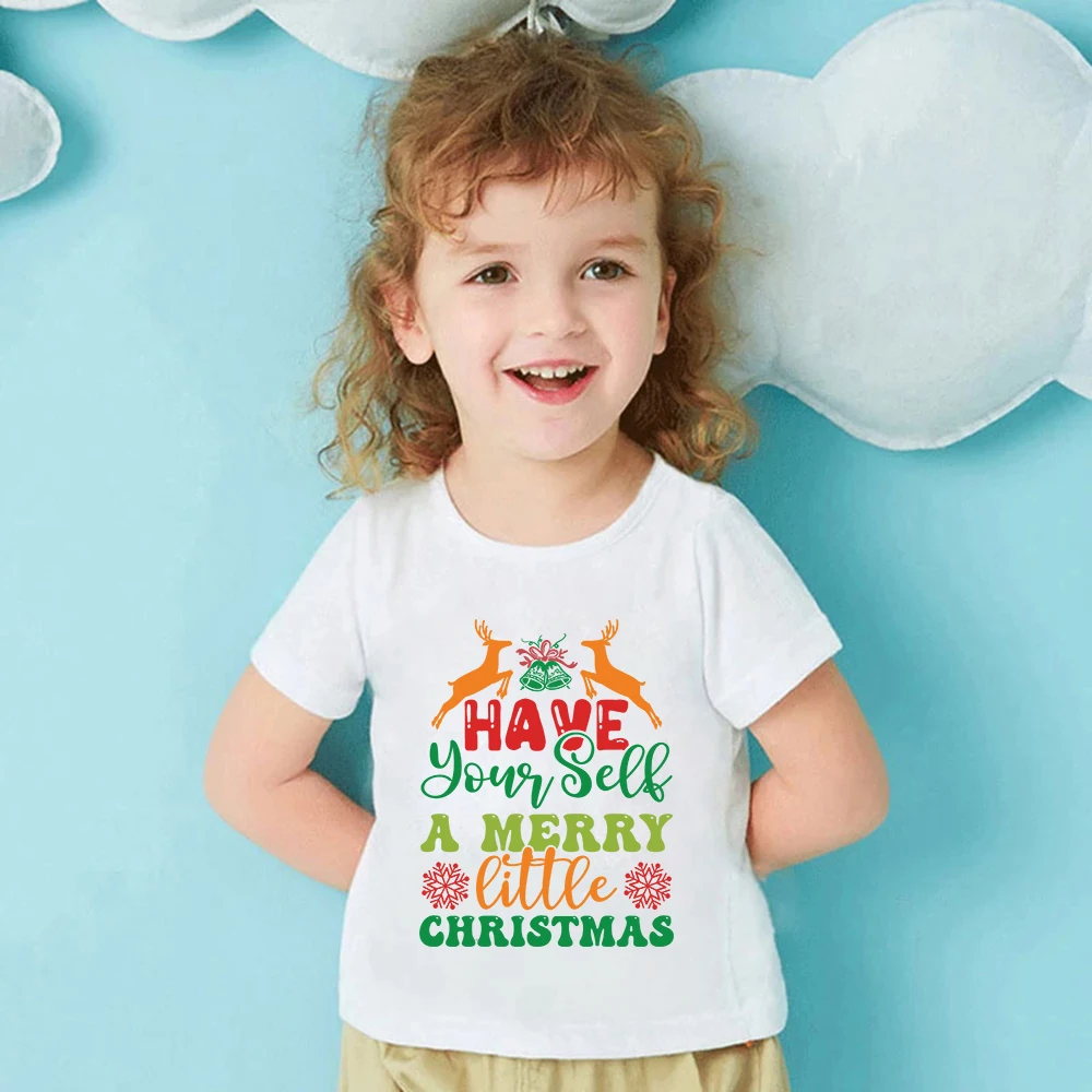 

Have Yourself A Merry Little Christmas Kids T-Shirts Girls Boys Shirts Toddler Girl Clothes Baby Tee Y2K Camisetas De Mujer