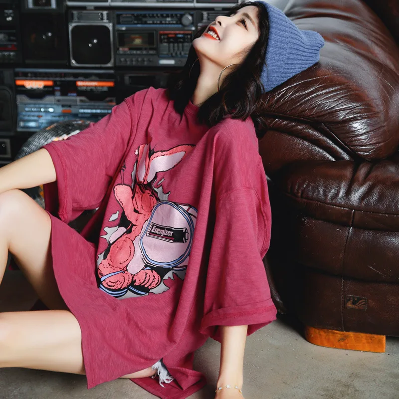 Maternity Pregnancy clothes Korean Style Tshirt Summer Bf Loose Large Size Long Cotton T-shirt Dress Female Clothes | Мать и ребенок