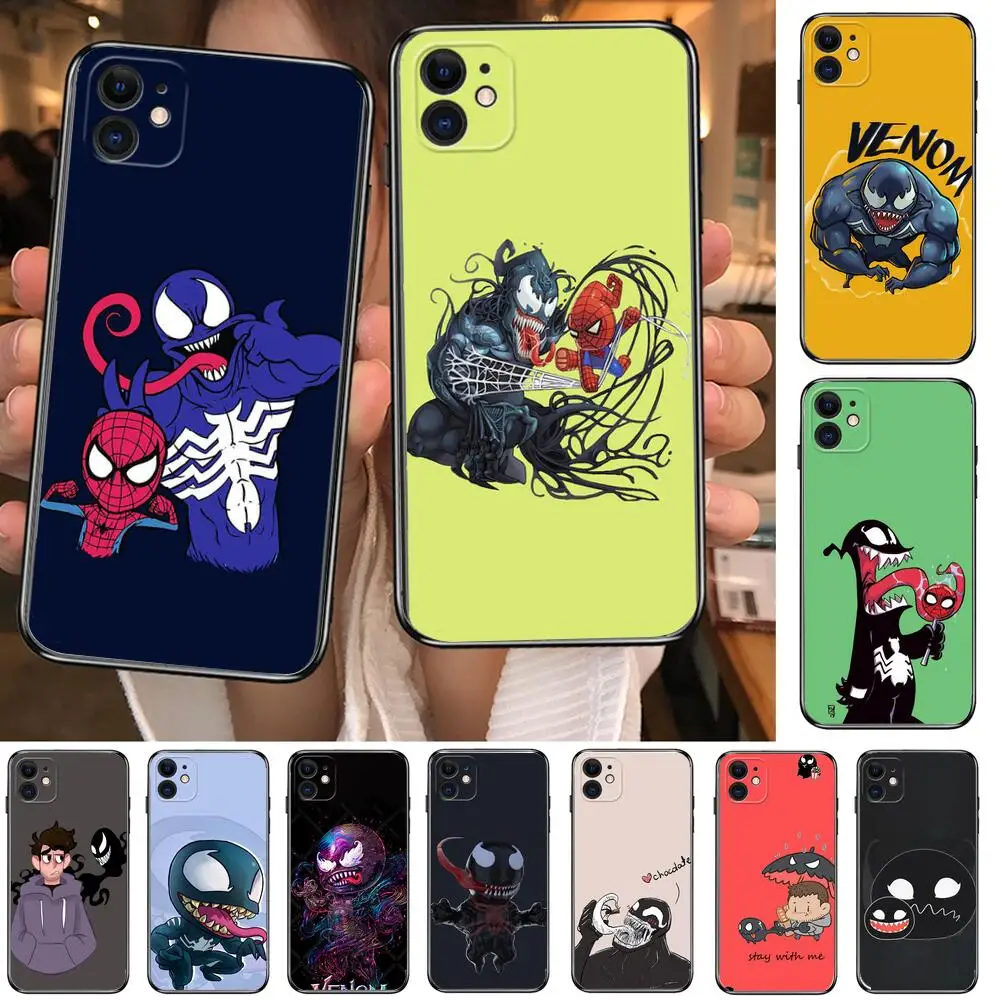 

Marvel Venom Spiderman Phone Cases For iphone 13 Pro Max case 12 11 Pro Max 8 PLUS 7PLUS 6S XR X XS 6 mini se mobile cell