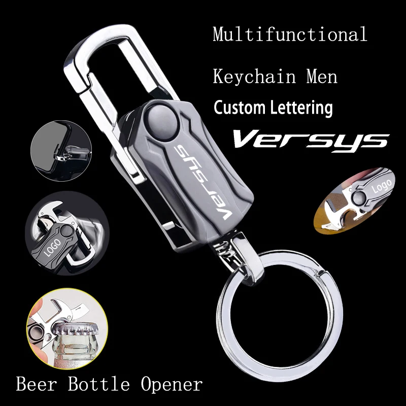 

For KAWASAKI Versys1000 2016 2017 2018 2019 2020 Motorcycle Metal Keychain Key Chain Multi-Function Key Ring Keyring With Logo