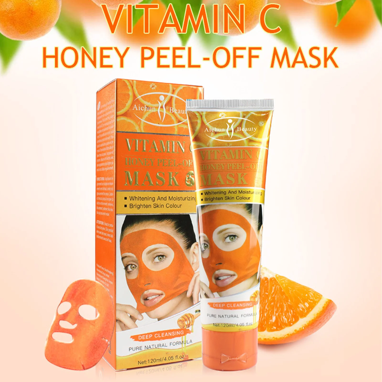 

Vitamin C Moisturizing Peeling Mask Gentle Oil Control Face Mask Purify Pores Facial Mask Removes Dirt Peel Off Mask 120g