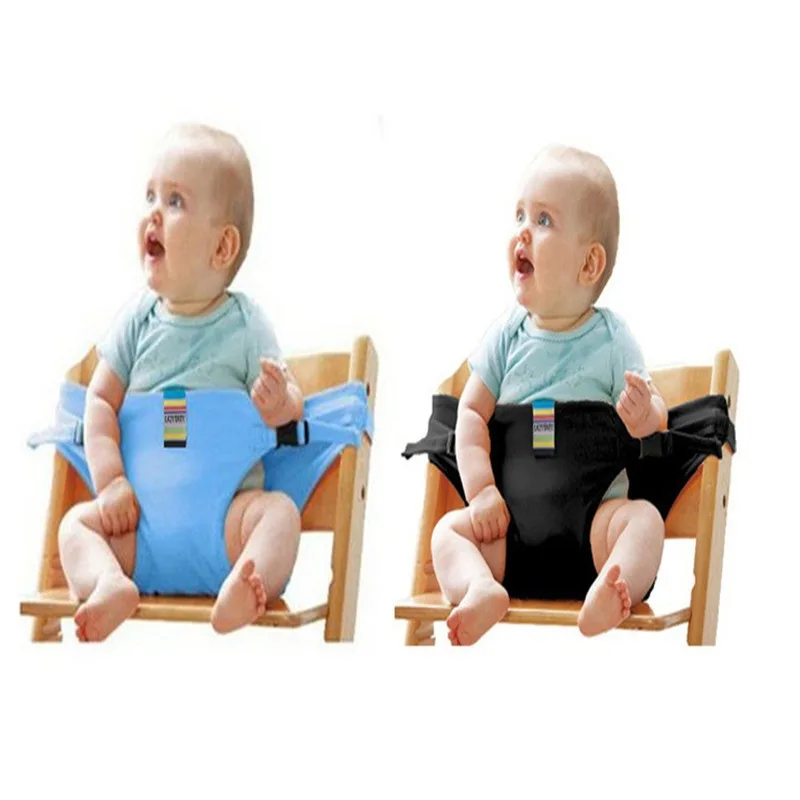 

Baby Portable Seat Kids Chair Travel Foldable Washable Infant Dining High Dinning Cover Seat Safety Belt Auxiliary belt
