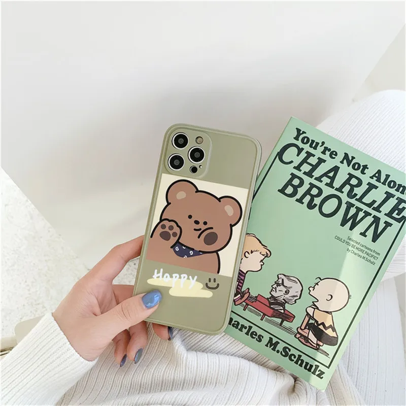

Cute Bear Case for iPhone Silicone iPhone 11 Pro MAX Case/12 Pro Max/XS MAX/12 Mini/11 pro funda iphone 12 pro чехол на айфон 11