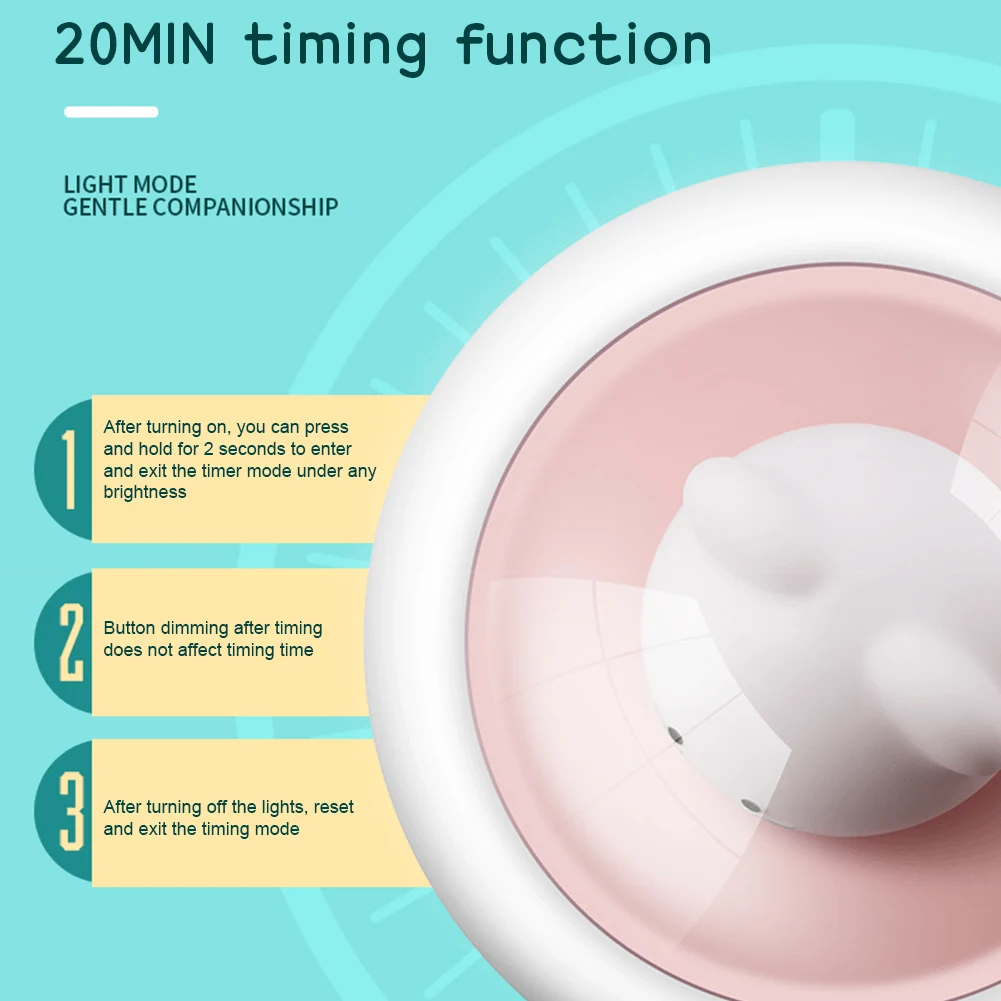 

Bedside For Kids Dimming Mini Desktop Bedroom USB Charging Children Gift Cute Space Mouse Holiday Baby LED Night Light