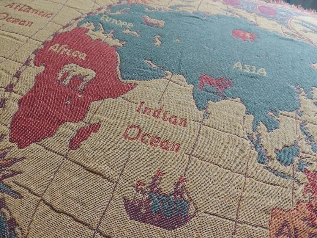 Карта в стиле ретро гобелены современный минималистичный диван Одеяло