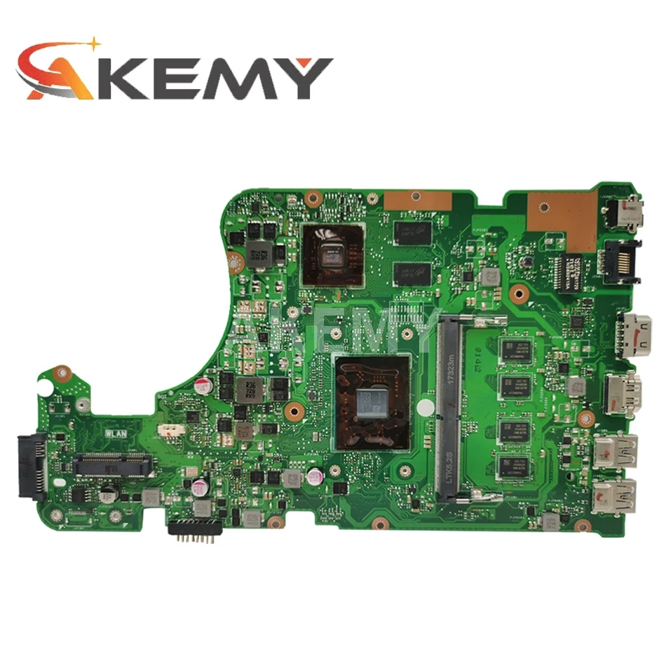 new akemy x555qg laptop motherboard for asus x555q x555b x555bp k555b a555b k555q original mainboard 8gb ram a9 cpu r5 m420 free global shipping