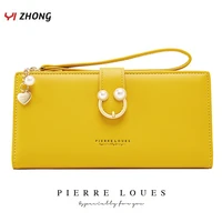 yizhong pearl branded bags and wallets for women luxury wristband wallet female long purse leather card holder clutch purses