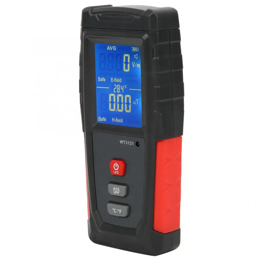 Новый оригинальный детектор электромагнитного поля излучения ЖК мини EMF тестер