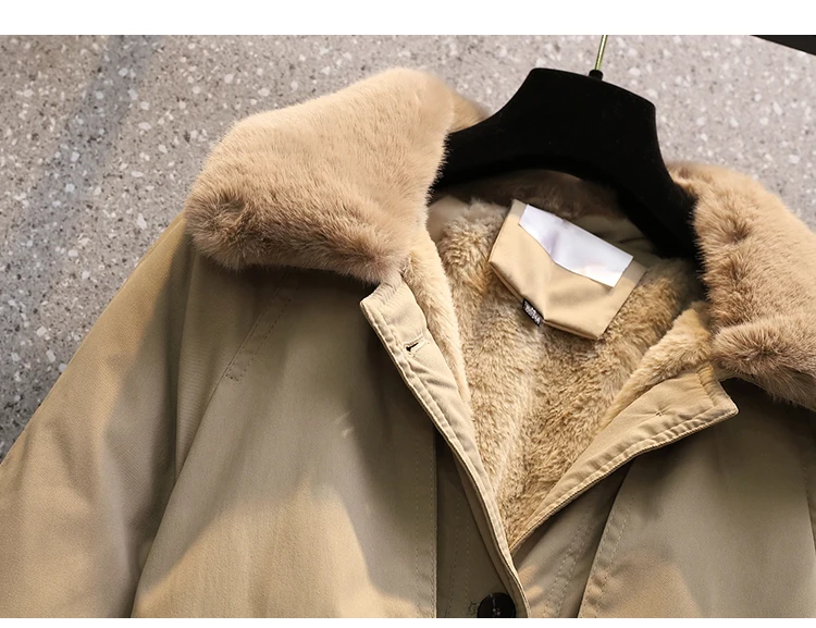 

Plus Size 4XL Fashion Women Winter Coats 2020 Female Loose Thick Warm Fleece Parkas Long Jackets Outerwear Sashes WP81