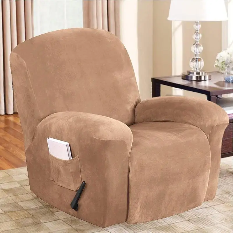 

Эластичный супер мягкий бархатный пылезащитный растягивающийся чехол для дивана 1 шт. или 4 шт. простой цвет водонепроницаемый чехол для кре...