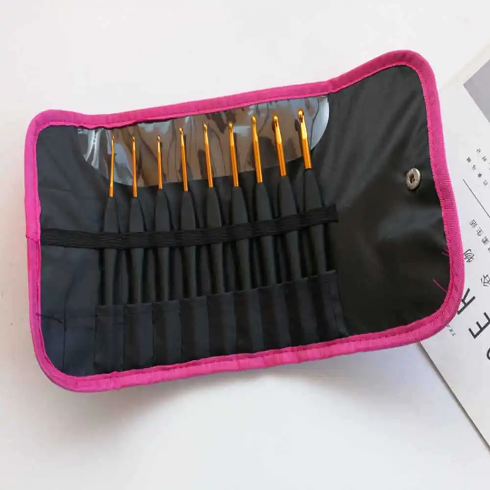 DONYAMY 9 шт./компл. TPR силиконовая мягкая ручка алюминиевый крючок для вязания