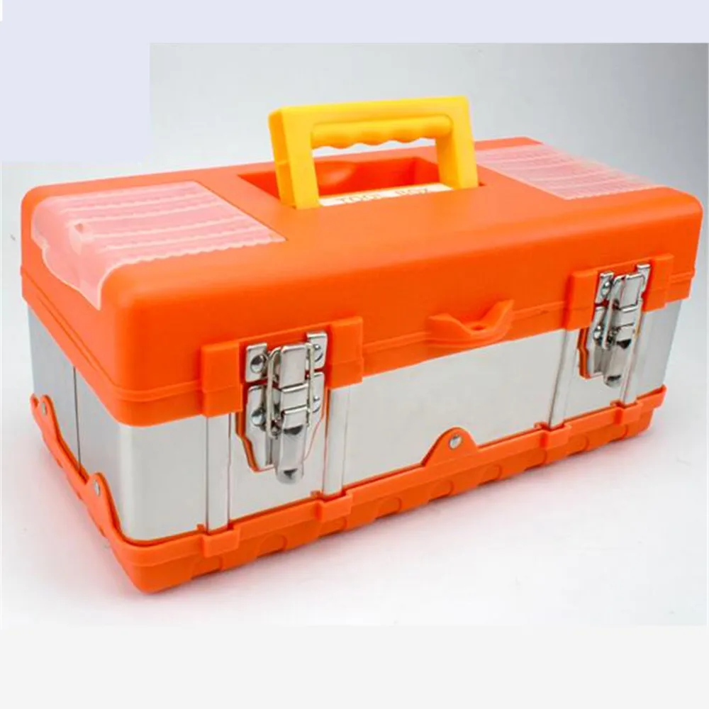 Stainless Steel Repair Toolbox Iron Large Thickened Small Multi-function Portable Car Home Storage Box