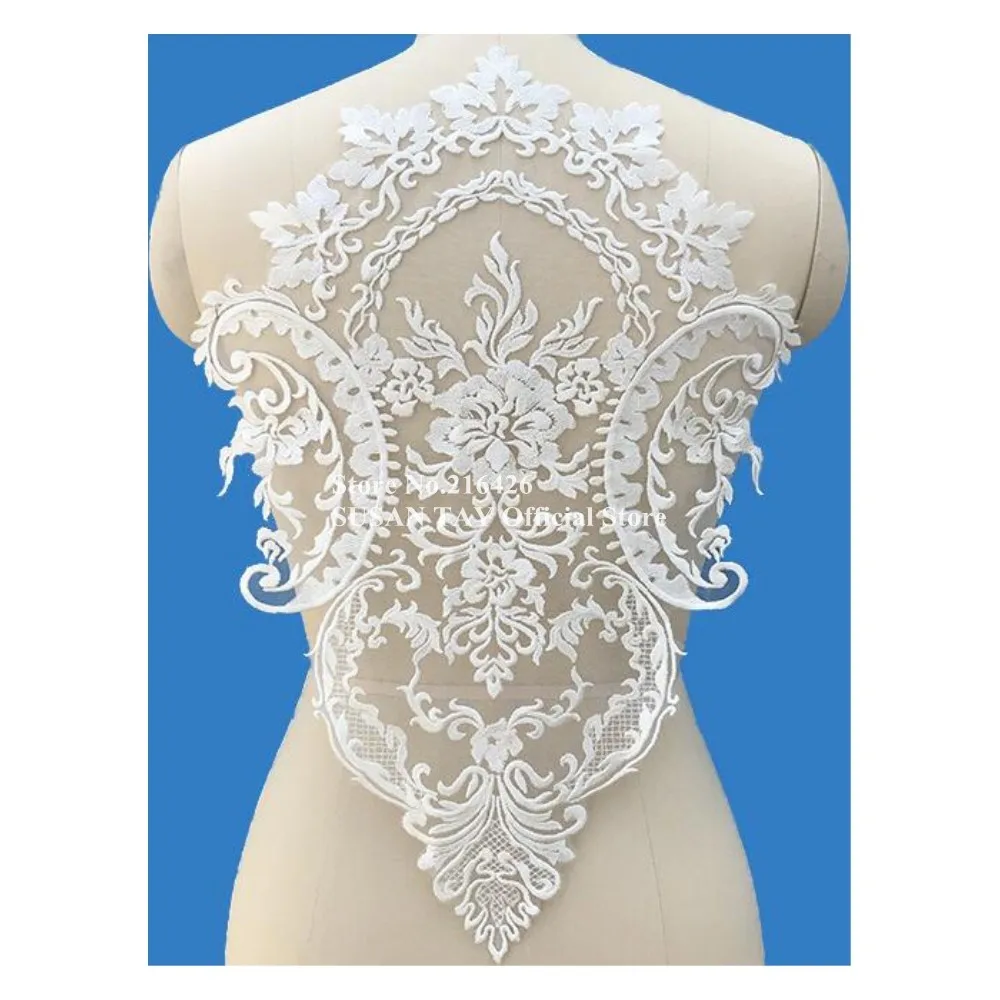 2 шт./лот x Новый Кремовый/слоновой кости/нежно-белый большой цветок из полиэстера