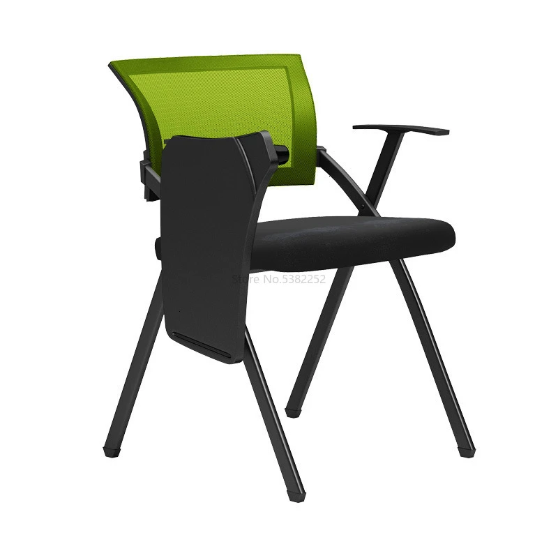 

Стул тренировочный со спинкой, складной, с колесиками, со столиком, для учеников, офиса, стул для совещаний