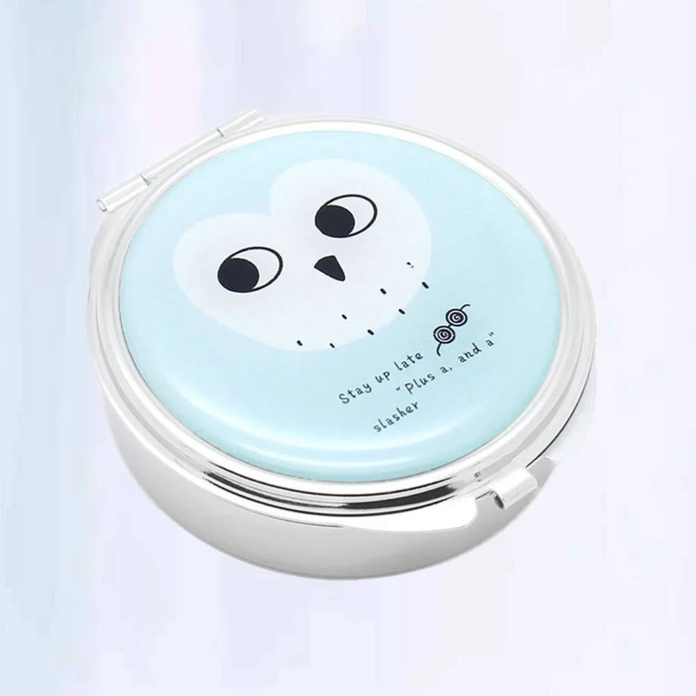 

Portable Round Pill Box Multifunction Drug Box Three Grid Pill Dispenser Pill Box (Random Pattern)