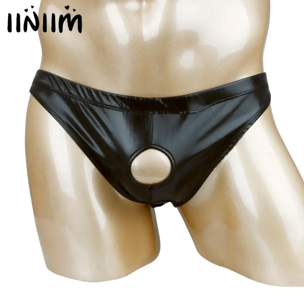 Сексуальное женское белье гей трусы для мужчин лакированная кожа бикини бандаж
