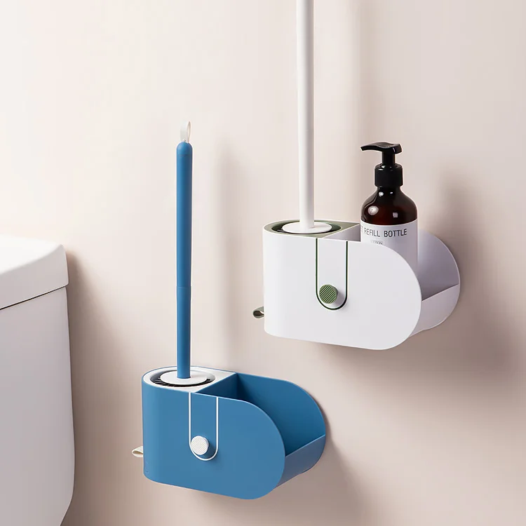 

Creative Hanging Silicone Toilet Brush Bathroom Modern White Punch-free Toilet Bowl Cleaner Brush Bathroom Toilet Tools DA60MTS