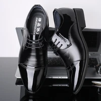 mens social shoe fashion oxford business men formal shoes spring autumn classic office leather shoes men flats elegant black