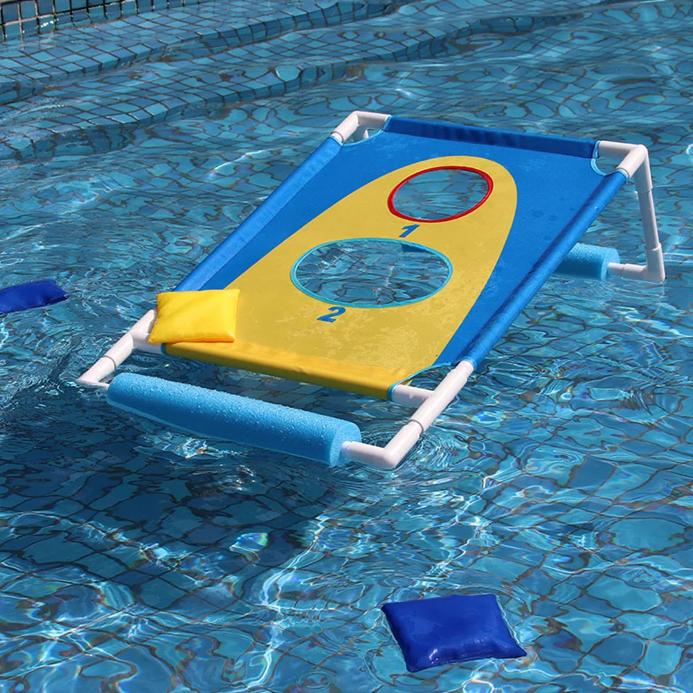 

Floating Target Bounce Children Gifts Portable Outdoor Swimming Pool Standard Water Toy Funny Sandbags Throwing Game Set Folding