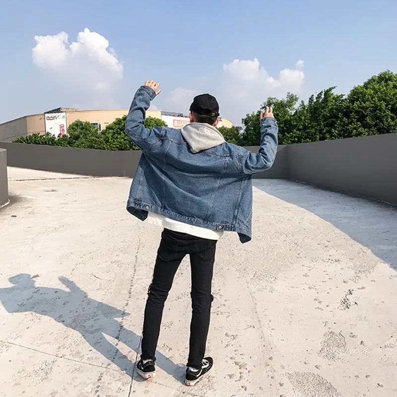 Мужская модная обувь Сезон весна-осень Джинсовые куртки пальто 2020 Новая мужская