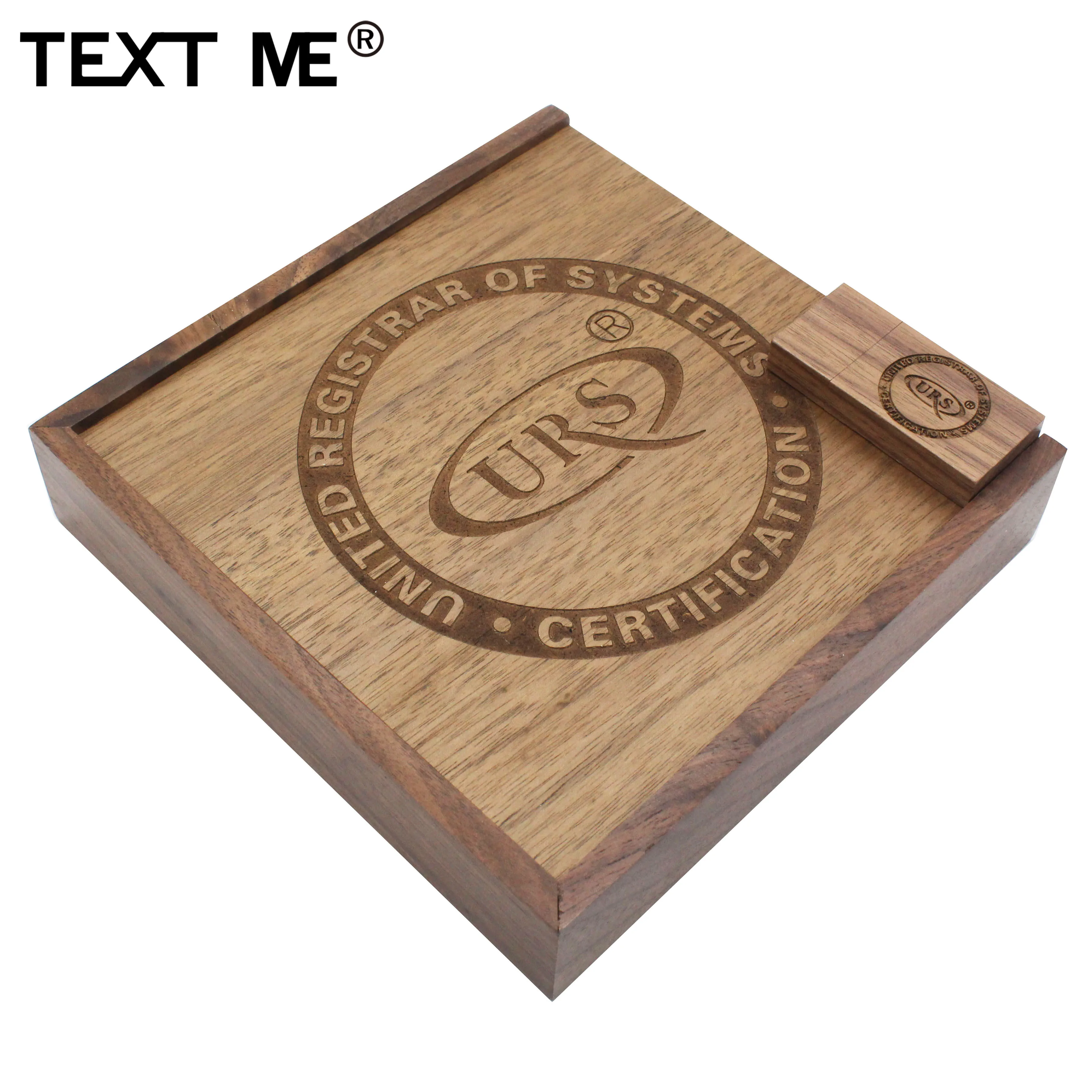 Уникальный фотоальбом TEXT ME (10 шт. с бесплатным логотипом) деревянный ореховый