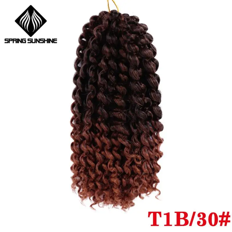 T1B/30 Весеннее солнце 8 дюймов 1 шт. 30 г марли косы Ombre волос Вьющееся кружево синтетические плетеные плетение волос для женщин - Цвет: T1B/30