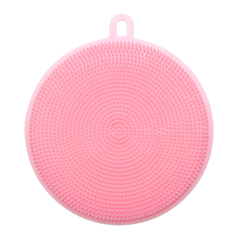 

Silicone Dish Wash Cloth Scrubber Insulation Kitchen Dishwashing Brush Fruit Vegetable Dish Cloth Kitchen Cleaning Gadgets