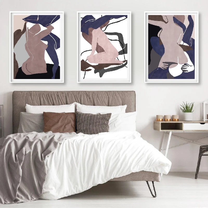 Женские абстрактные фиолетовые настенные художественные принты эротическое