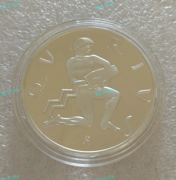 

Новая американская версия 12 созвездий, монета с покрытием водолеем, памятная монета, значок, коллекция медалей