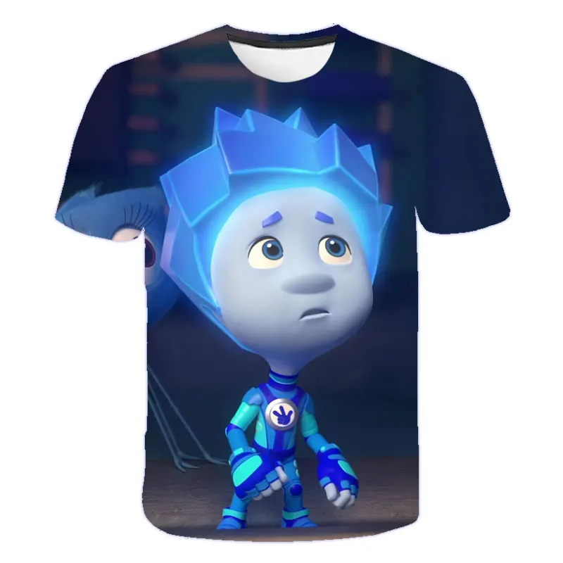 

Cartoon The Fix Pattern Boy T-Shirt New Fashion Fit Lovely Girl Short Sleeve Summer Loose Comfortable Children'S Clothing