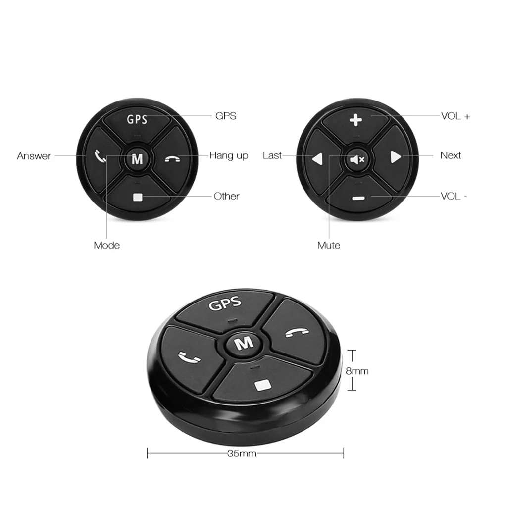 Car Steering Wheel Control Buttons 10 Keys Wireless Remote Universal Controller for Multimedia GPS Navigator DVD Player | Автомобили и