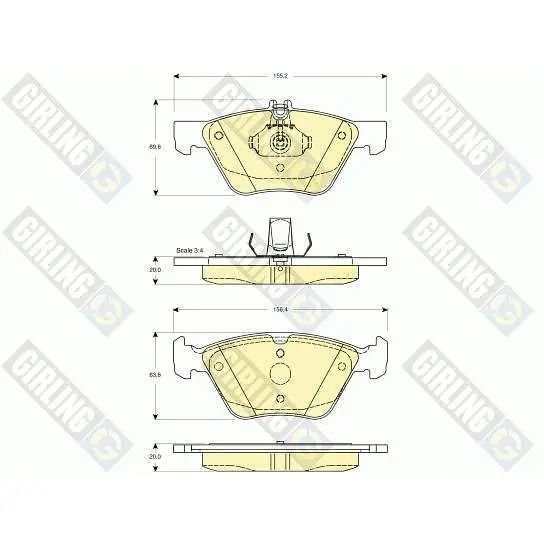 Колодки тормозные MERCEDES W210/211/208 200-320 передние GIRLING | Автомобили и мотоциклы
