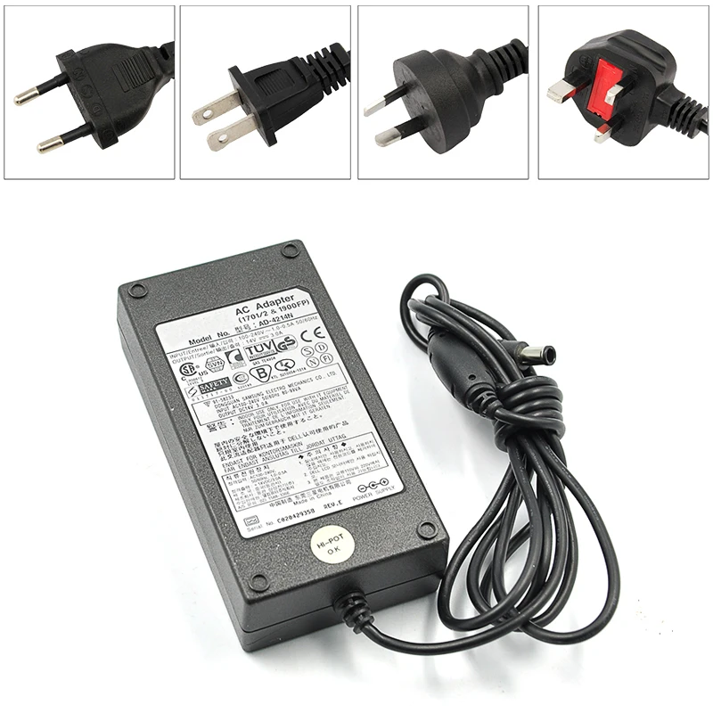AD-4214N 14V 3.0A AC адаптер питания для Dell 1701/1702/1900FP ЖК-монитора | Электроника