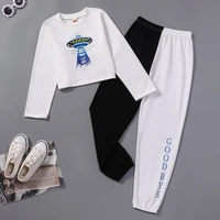new fashion kids clothes girls spring fall boys clothing sets 2pcs spaceship ufo topspatchwork trousers children clothes 5 10y