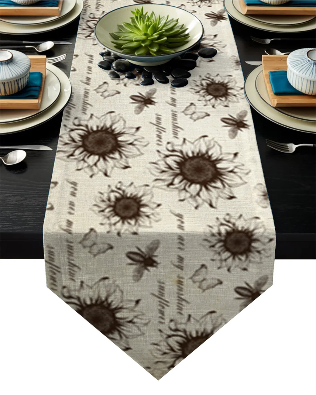 Современные скатерти в стиле ретро креативная настольная дорожка с подсолнухами