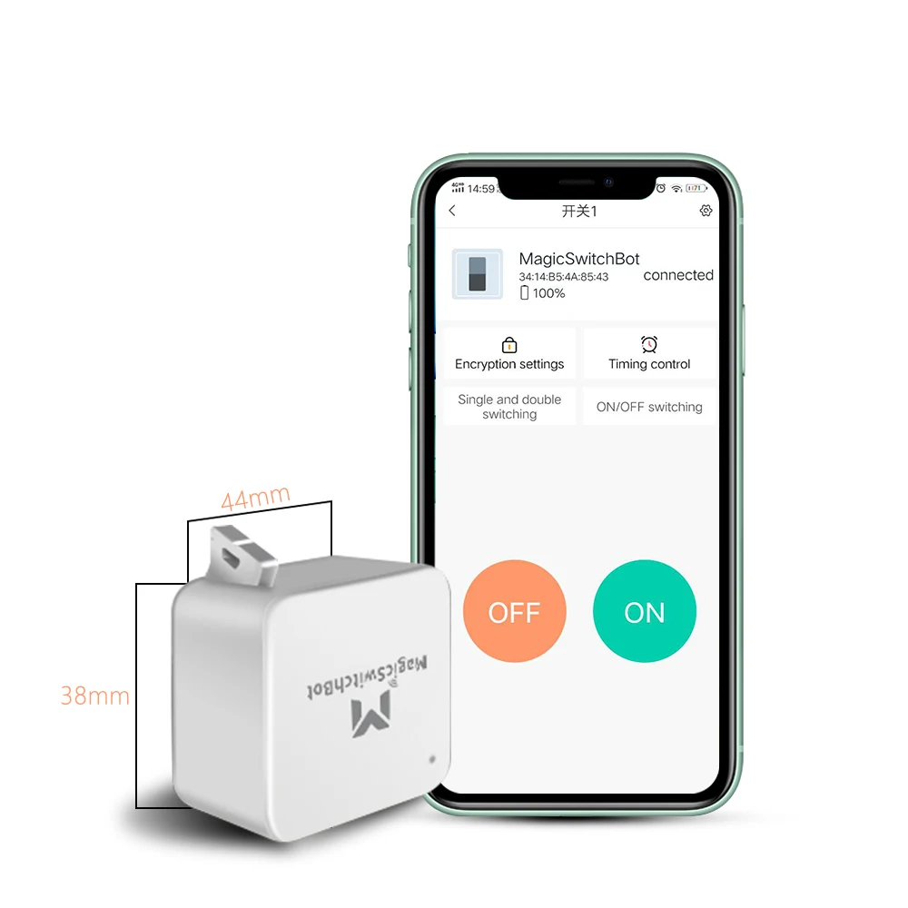

Smart Home Smart Switch Bot Button Pusher Wireless Phone Bluetooth Control Home Keyless Lock Bluetooth Wireless Open Convenience