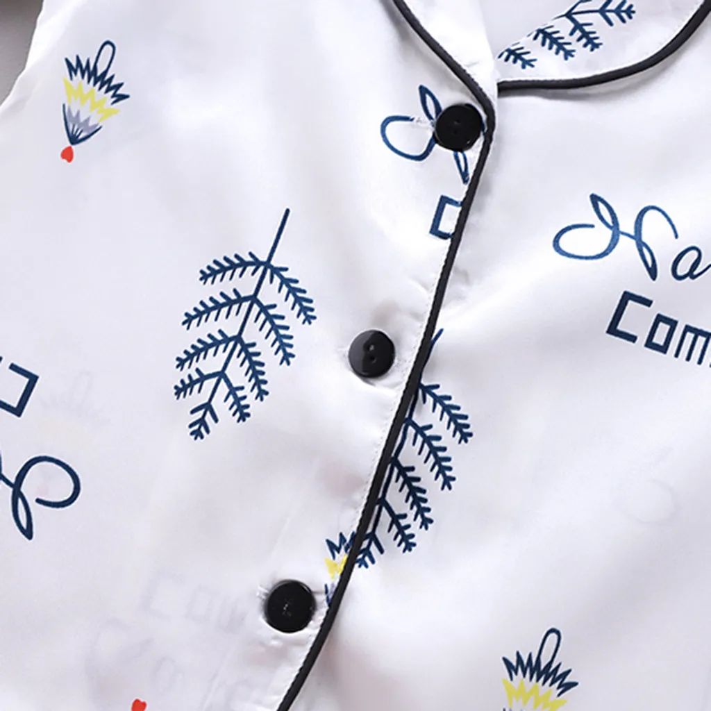 Детские пижамы для маленьких мальчиков и девочек домашняя одежда сна из гладкого