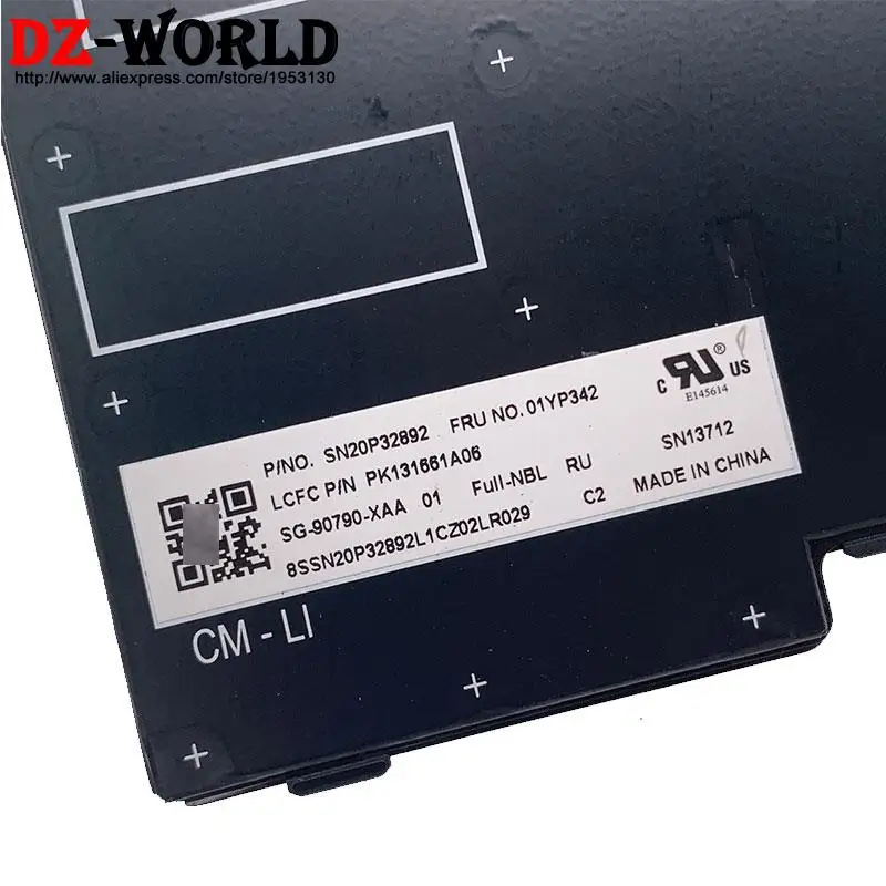 Новая Оригинальная русская клавиатура с подсветкой для Thinkpad E480 E490 T480S L480 T490 T495 L380