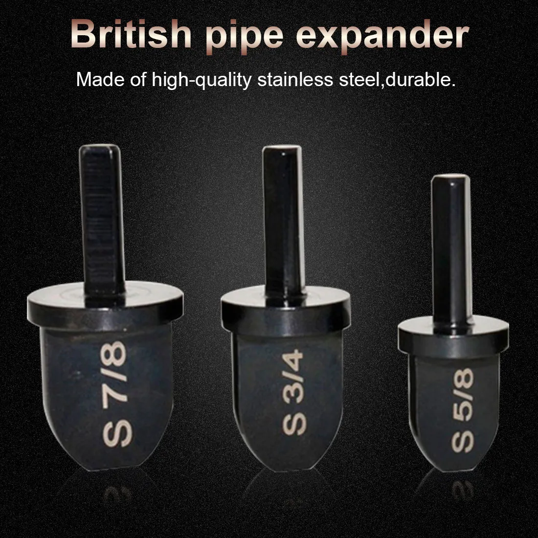 

6Pcs Set 7/8 3/4 5/8 1/2 3/8 1/4 Inch Inch Tube Pipe Expander Support Air Conditioner Swaging Tools Electric Reamer Head Inch