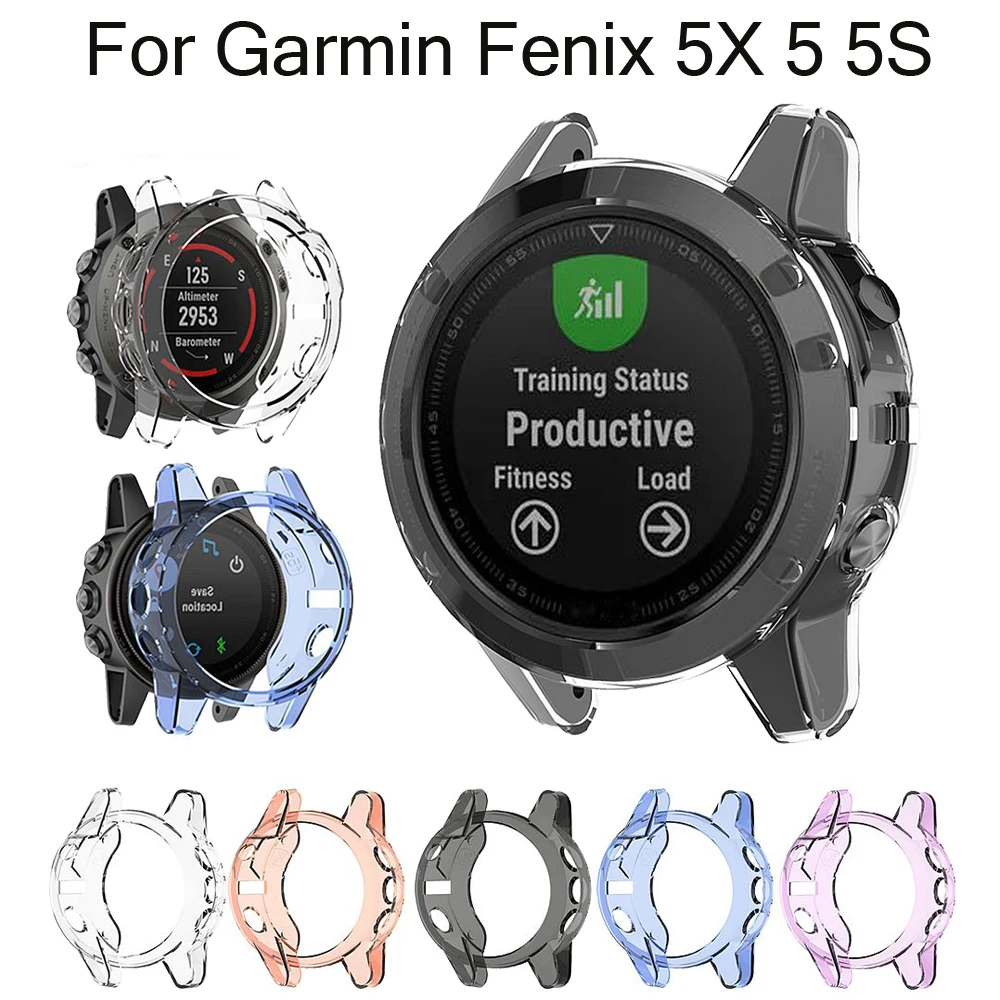 

Protector Case Compatible with Garmin Fenix 5S/5/5X, Soft TPU Cover Ultra Thin Protective Shell for Garmin Fenix 5S Plus/5 Plus/